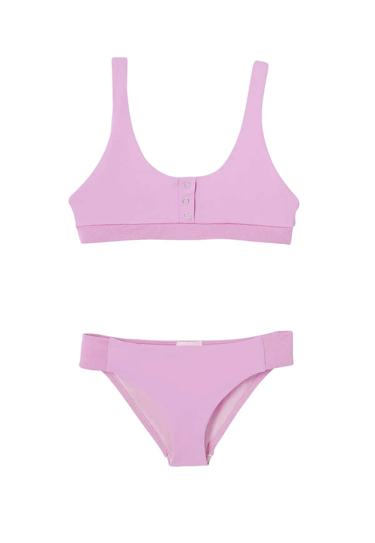 Girls' two-piece anti-UV swimsuit in lilac | ACAPULCO
