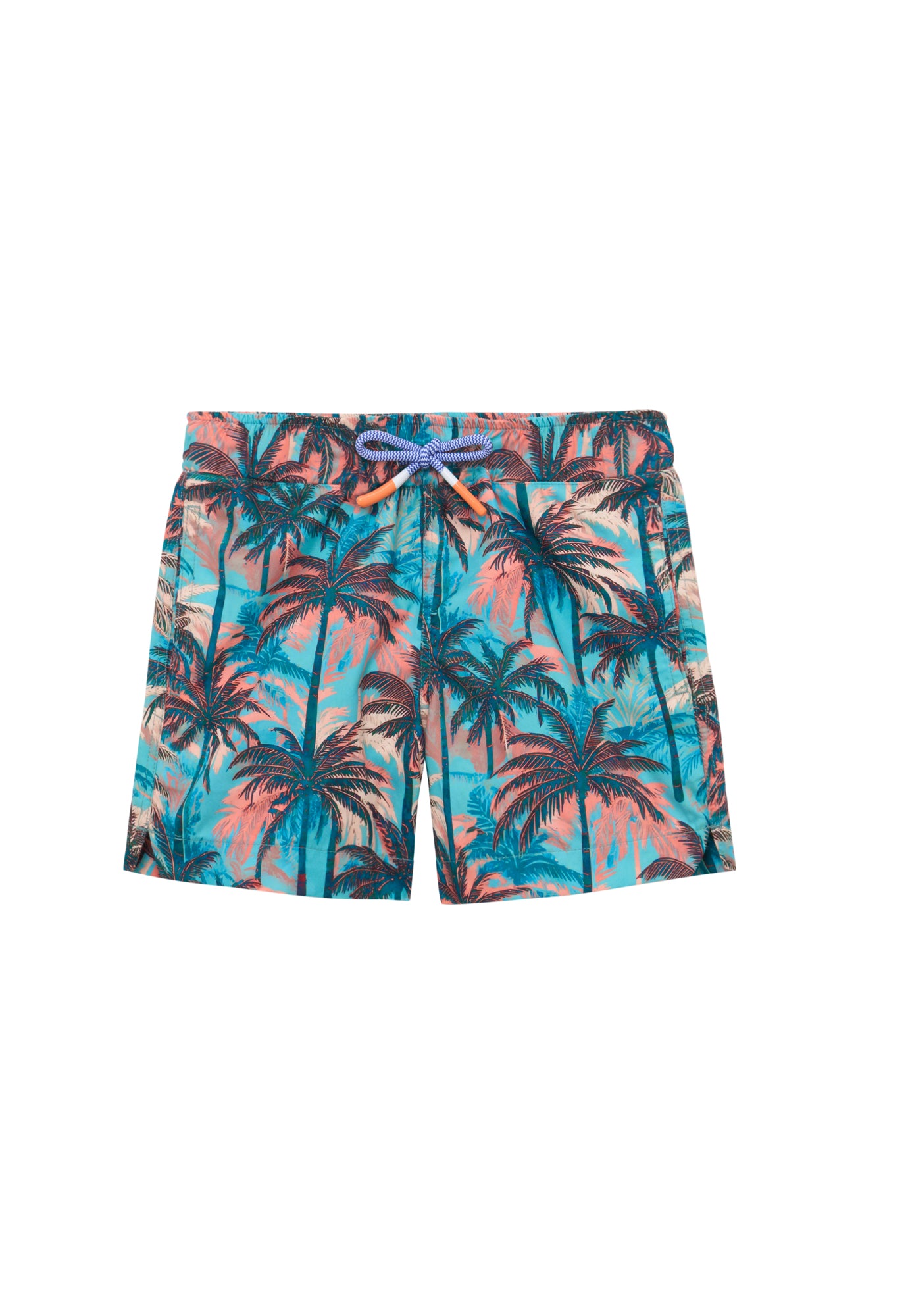 Boys' swimming trunks, blue/orange | BALI