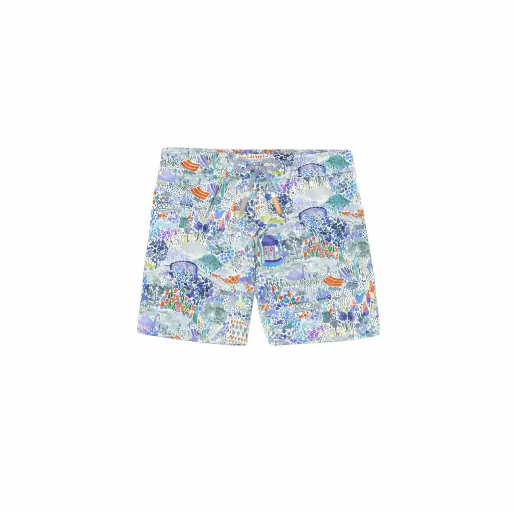 Boys' swimming trunks, blue print | BLOOM