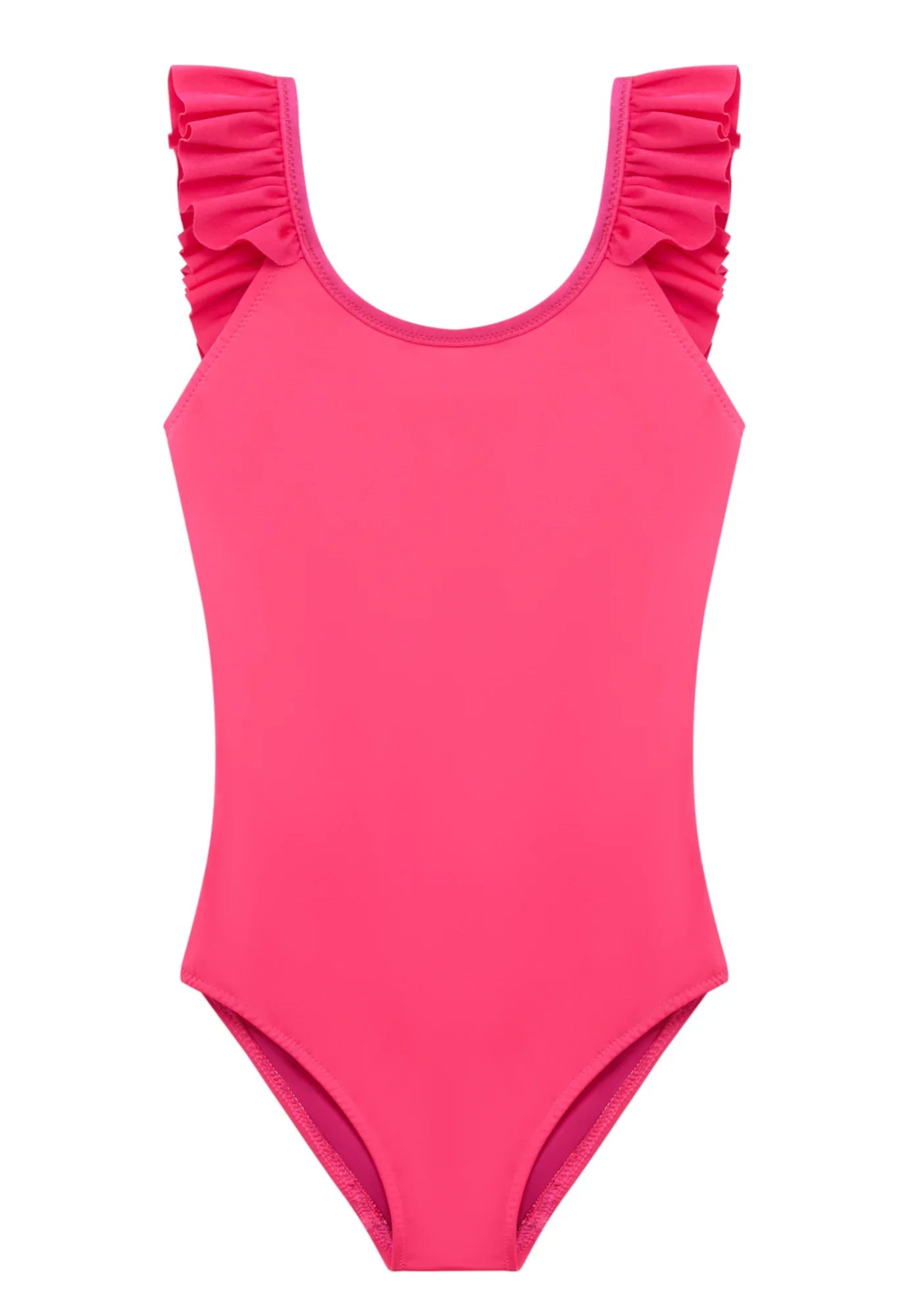 Maillot de bain une pièce fille à volants, UPF50+, hot pink | BORA BORA 1P