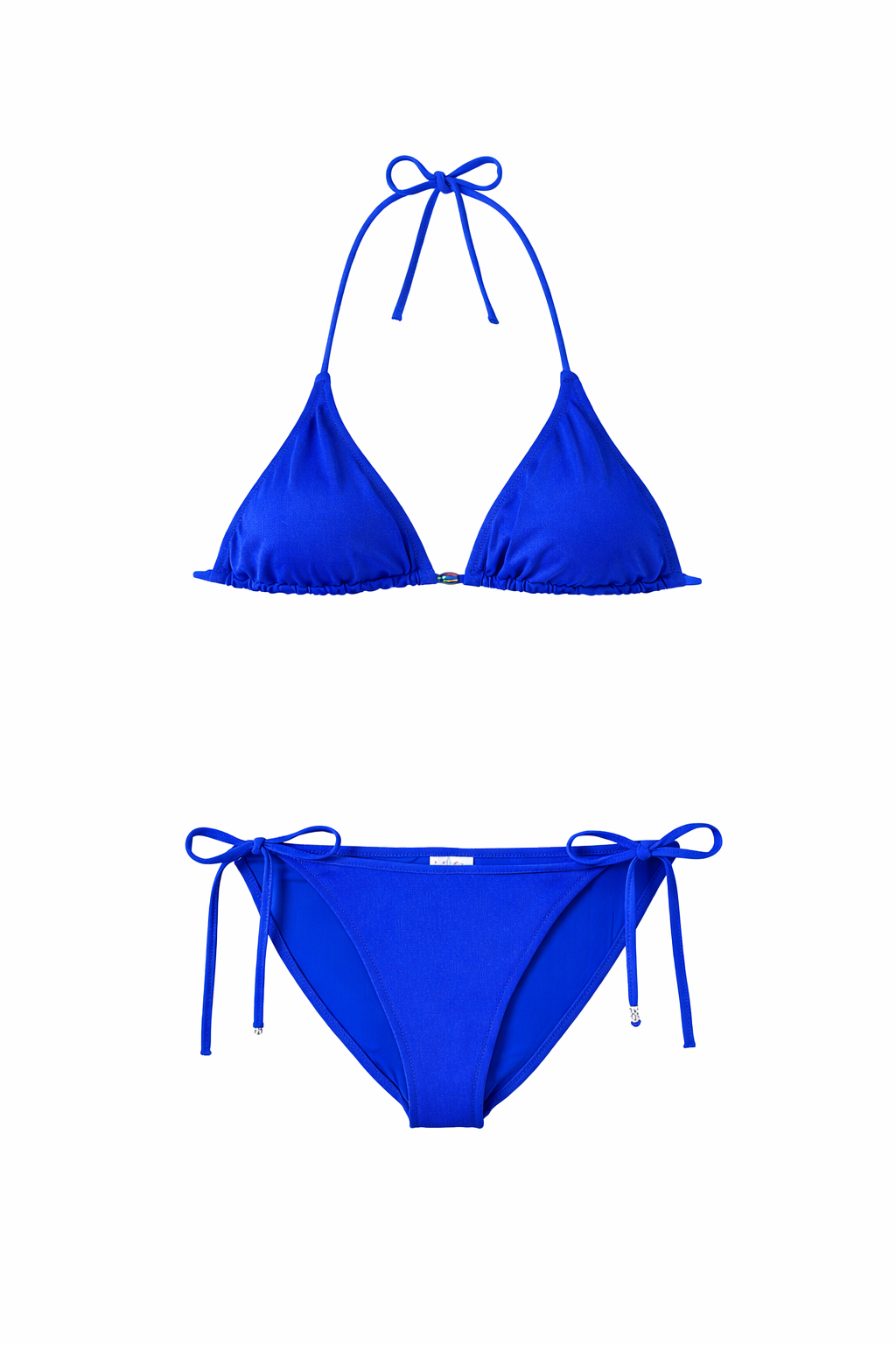 Maillot de bain deux pièces triangle fille, bleu | BERMUDES 2P