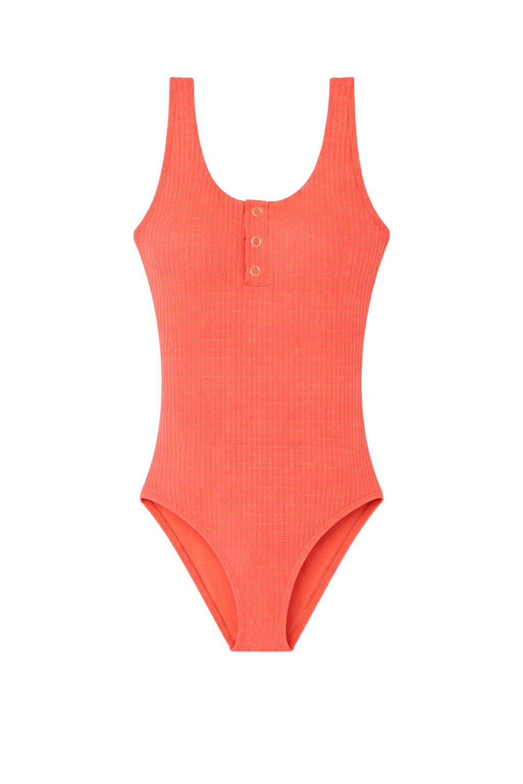 Girls' one-piece swimsuit, neon coral | CALYPSO 1P