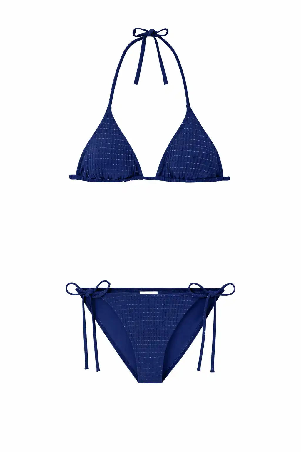 Girls' bikini navy/gold stripes | CALYPSO 2P TRIANGLE