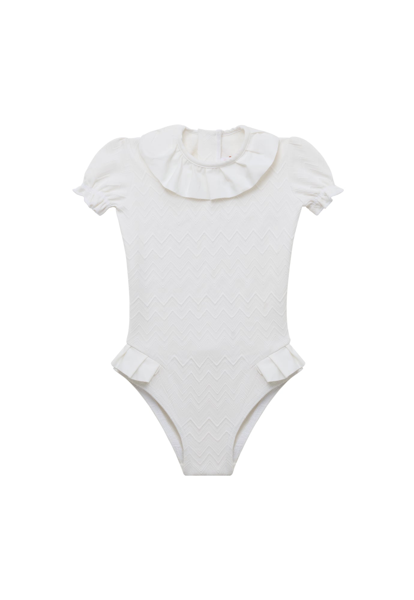 Maillot bébé fille, manches longues blanc/or | CHANTILLY BEBE