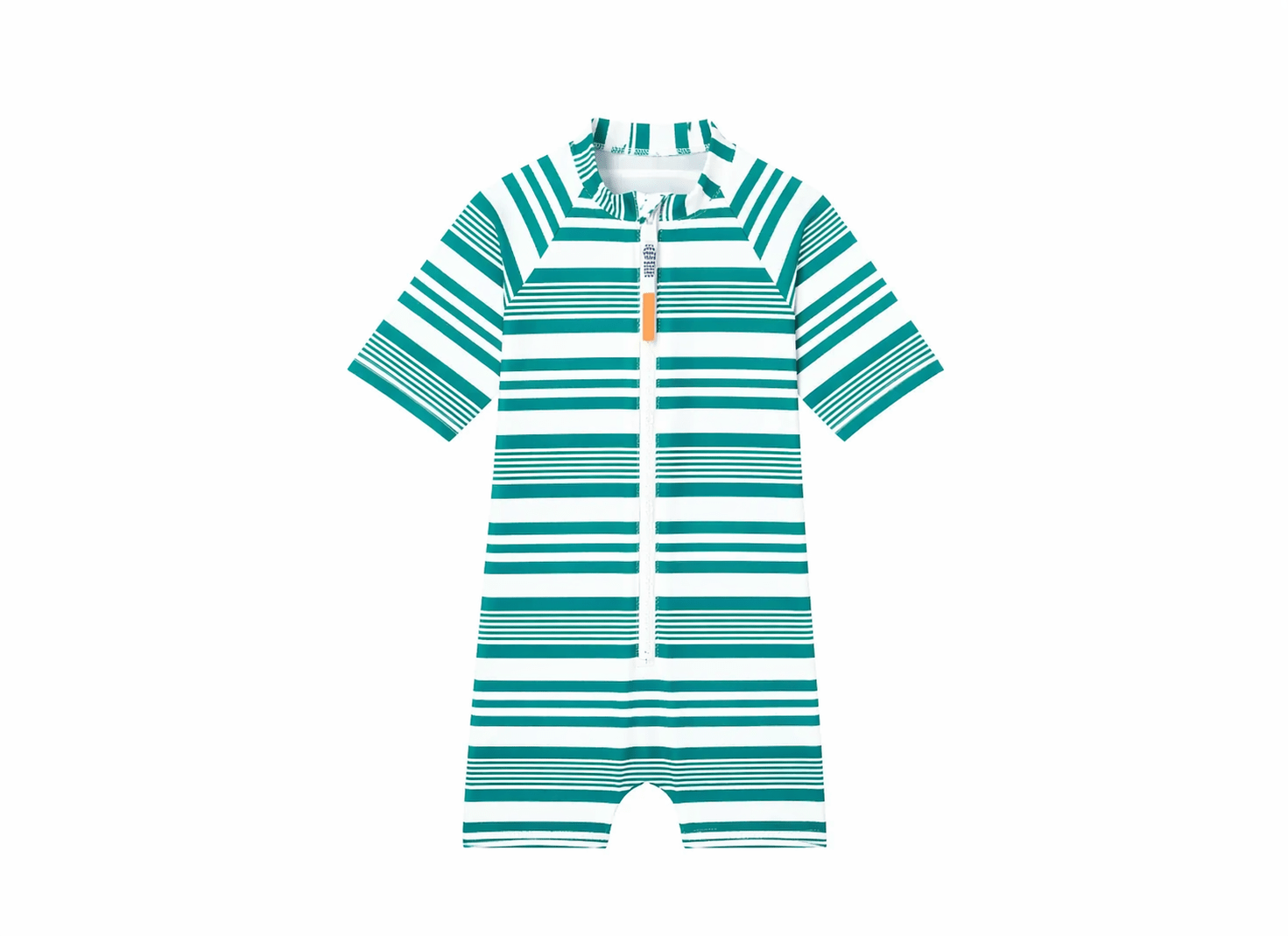 Combinaison manche courte garçon anti UV, rayée vert | COMBI MALO