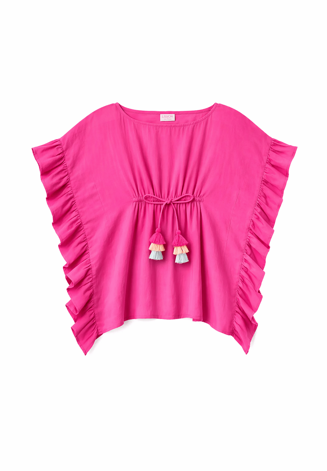 Caftan fille à pompons, Hot Pink | LEA