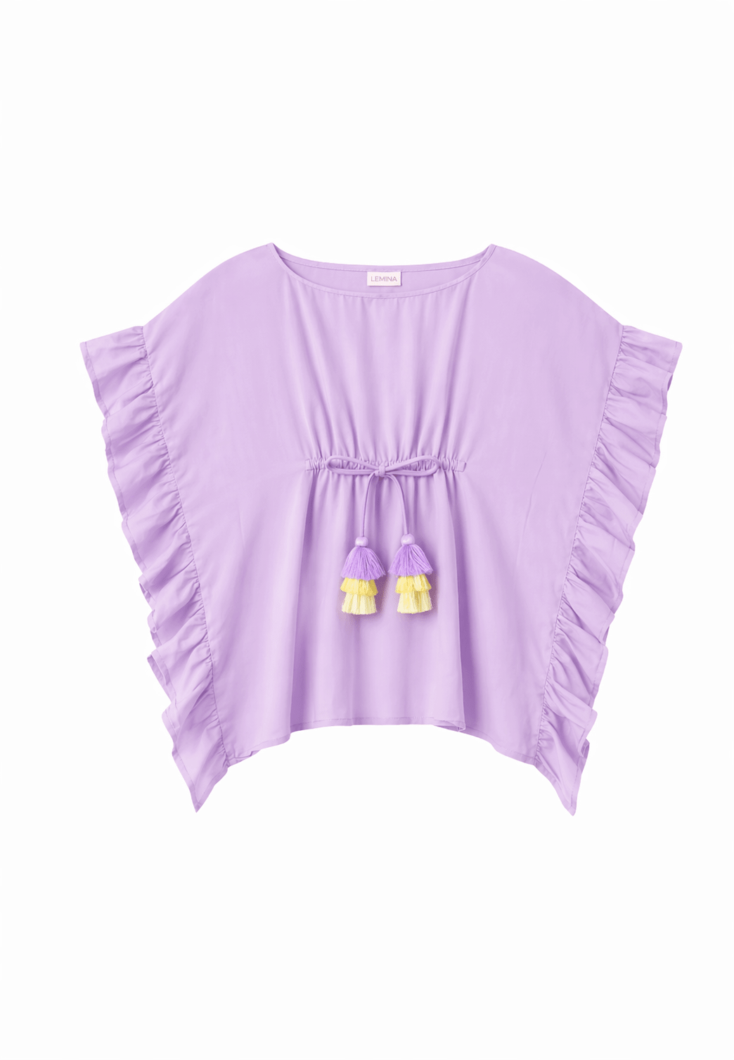 Caftan fille à pompons, lilas | LEA