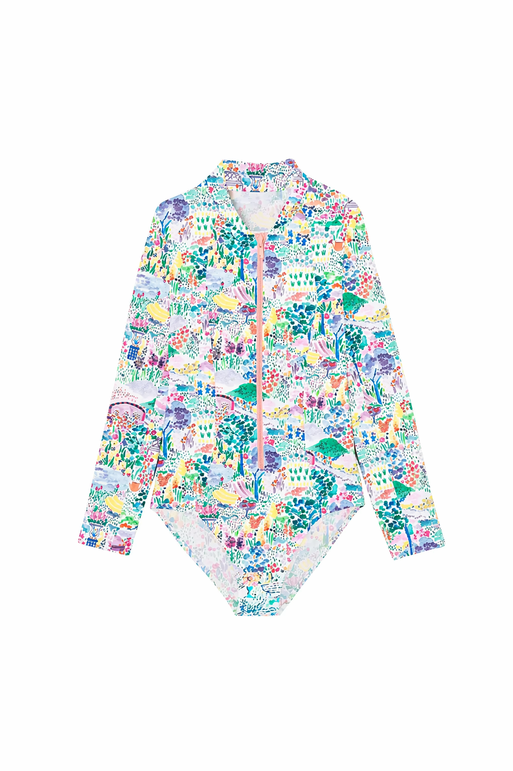 Maillot de bain une pièce manche longue, rose | BLOOM COMBI