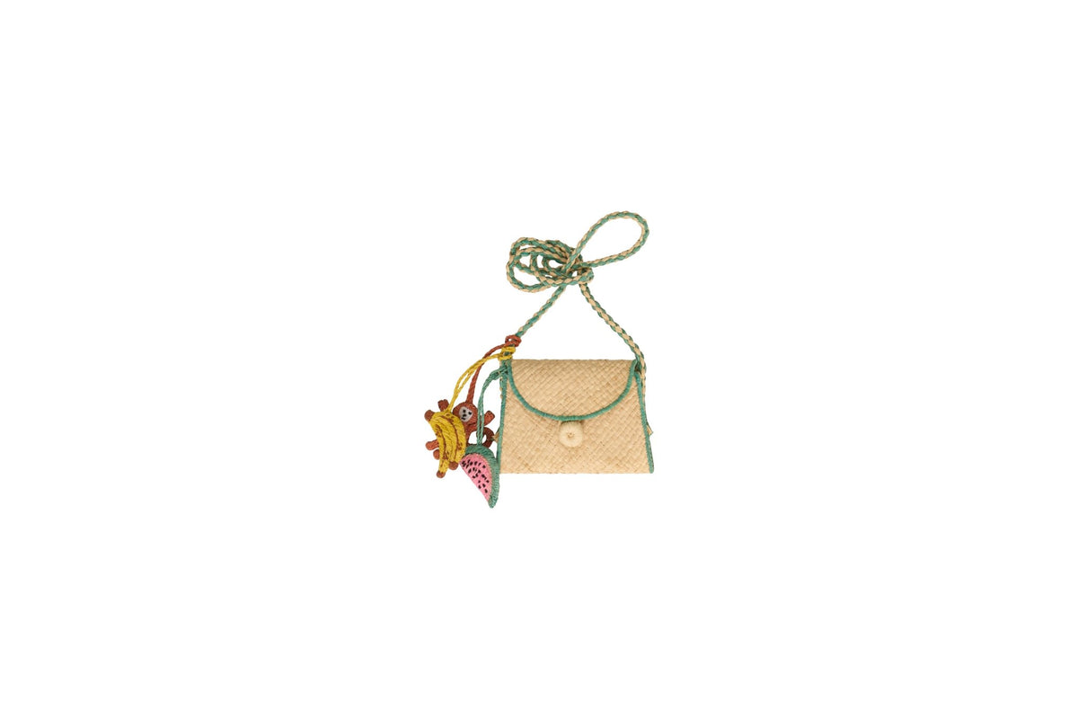 Sac à main vert, raphia | GRIGRI