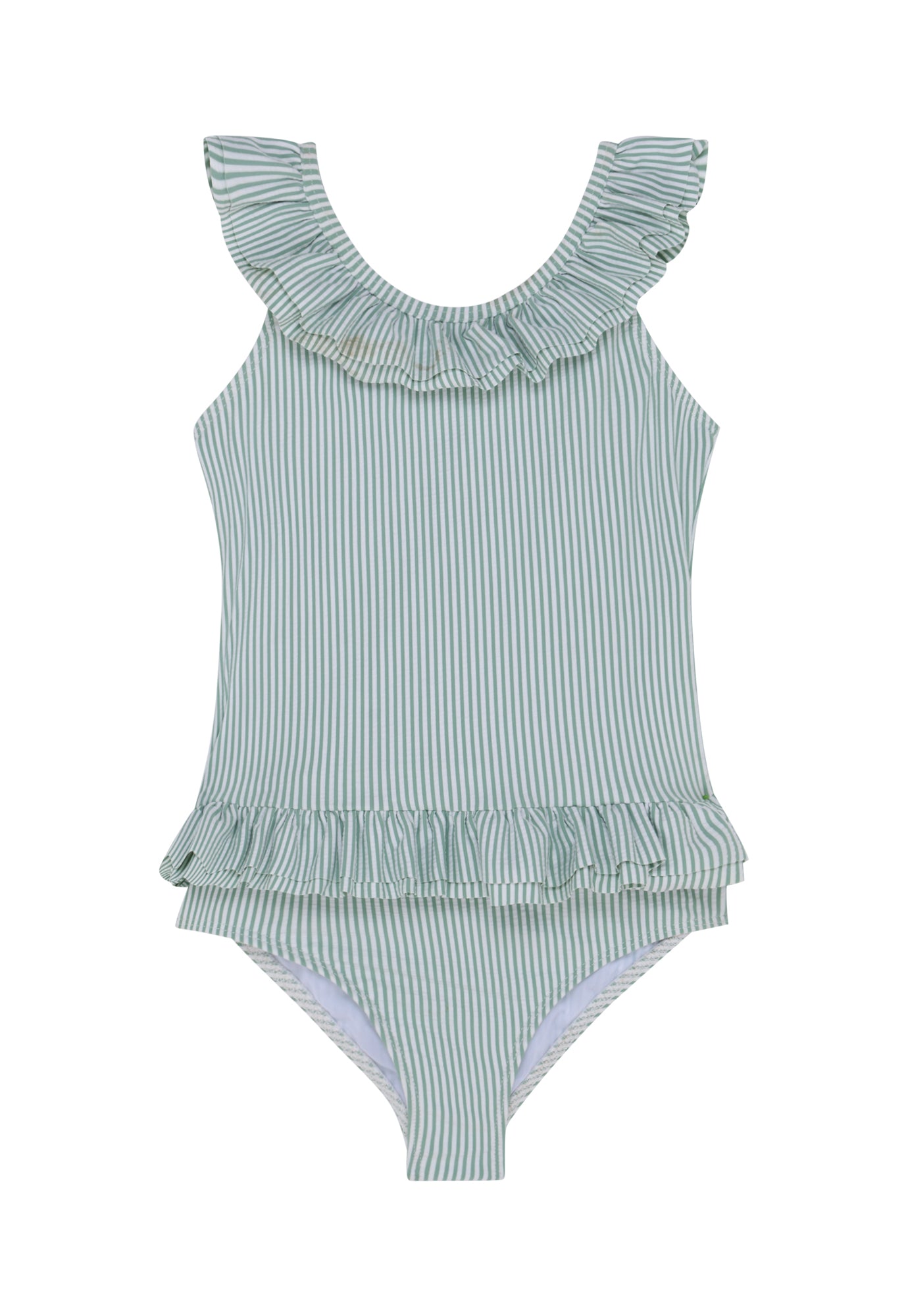 Maillot de bain une pièce fille rayé vert | CANDY 1P