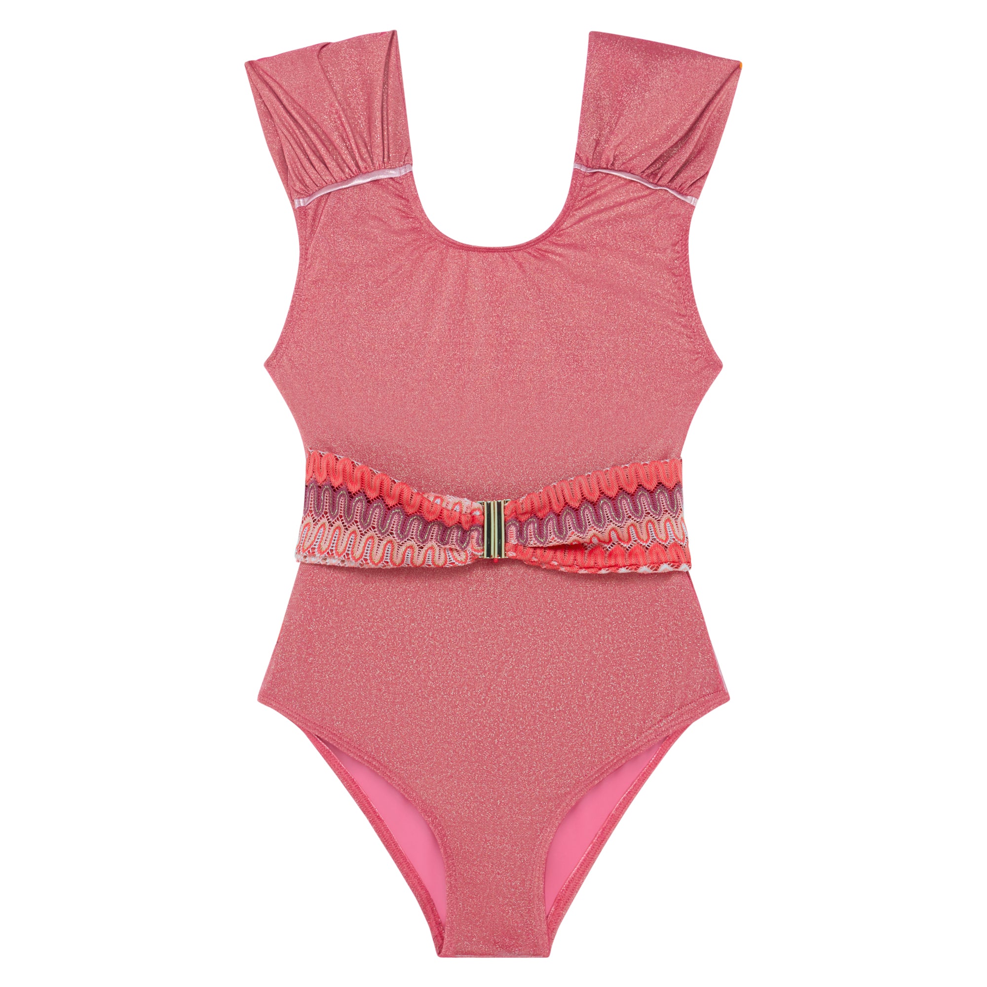 Maillot une pièce fille, rose / or | DOLCE VITA 1P
