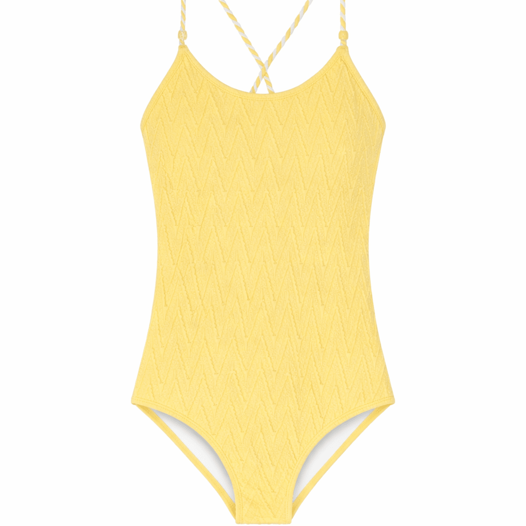 Girls' One-Piece Swimsuit, Yellow | MOJITO 1P