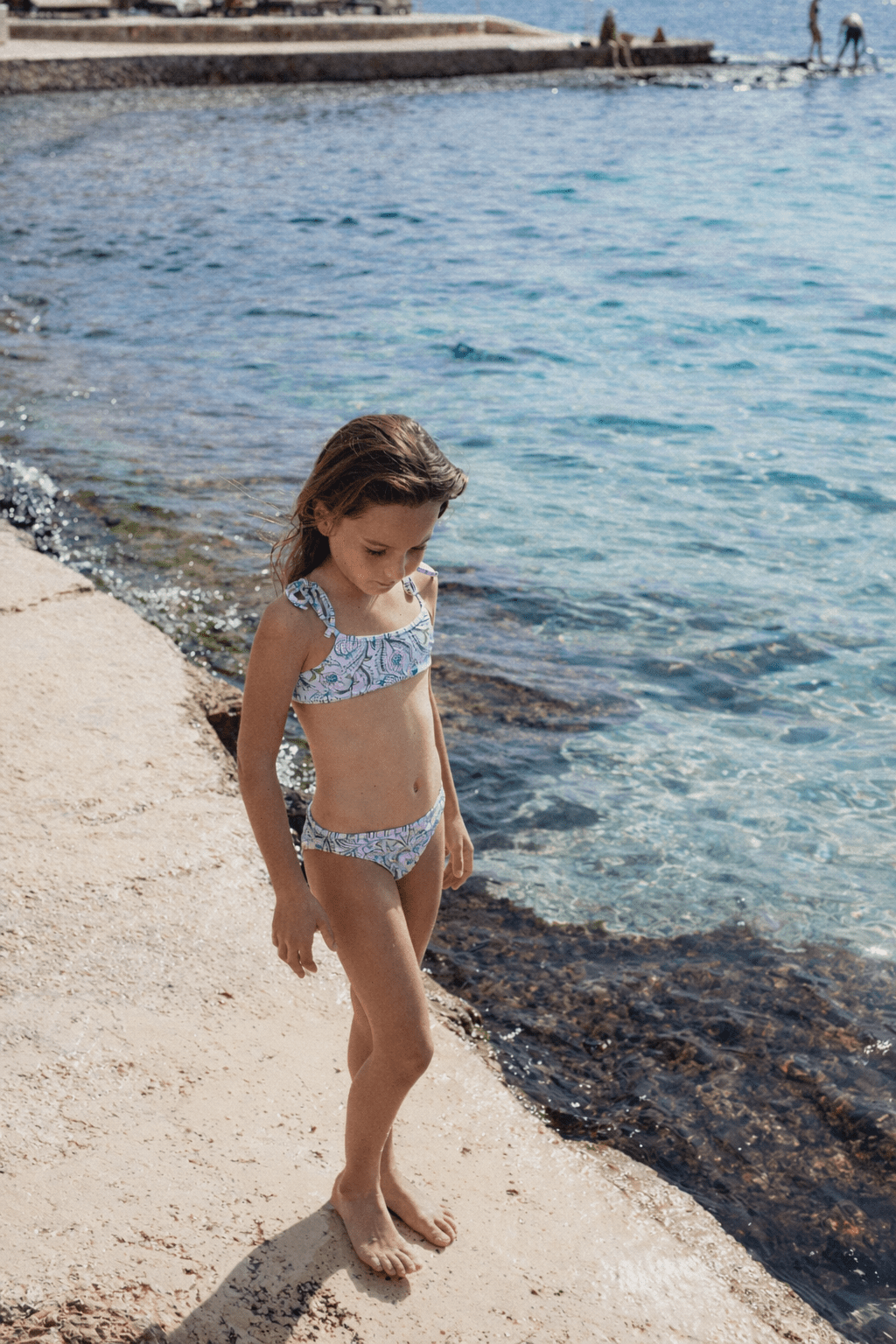 Maillot de bain deux pièces fille, violet | POPPY 2P