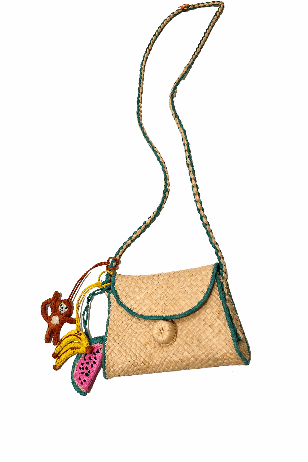 Sac à main vert, raphia | GRIGRI