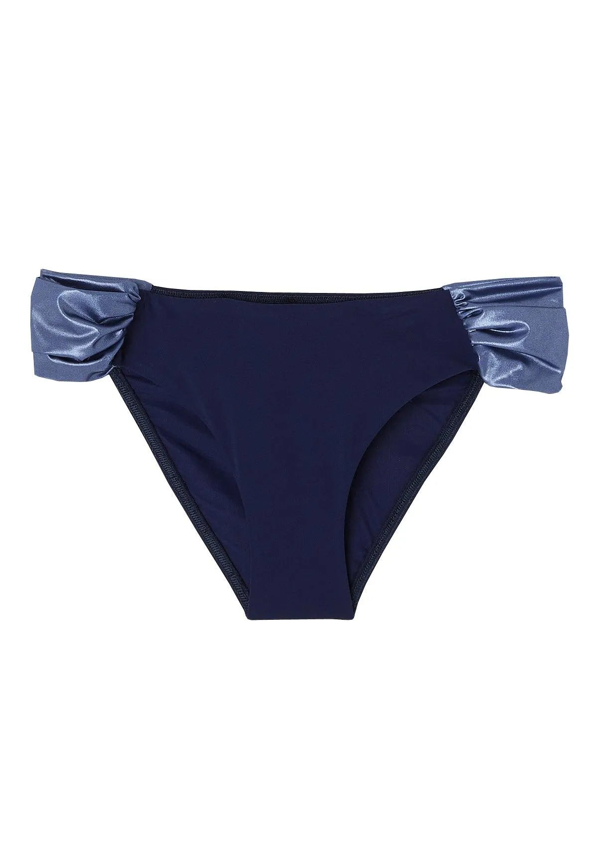 Bas de bikini pour femme bicolore marine - Lison Paris