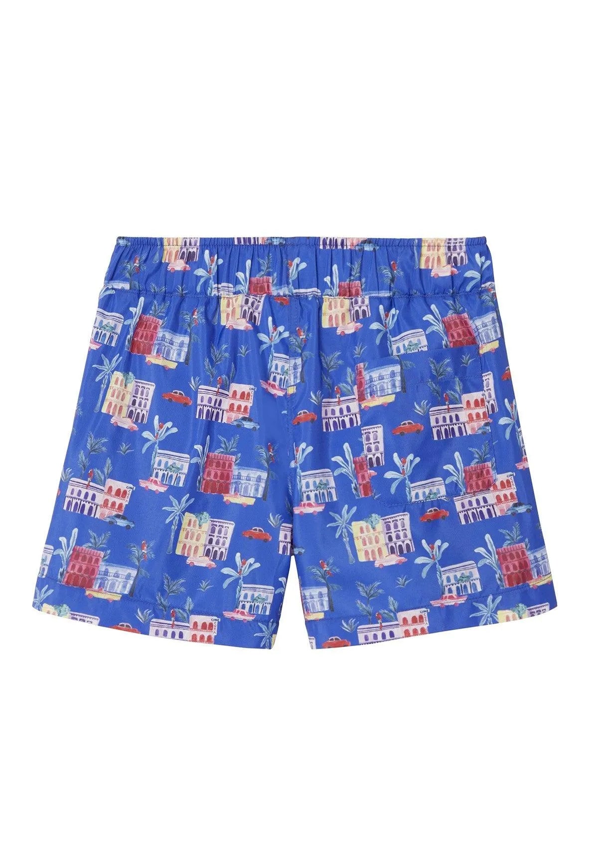 Maillot de bain ado garçon éco-responsable, bleu - Lison Paris