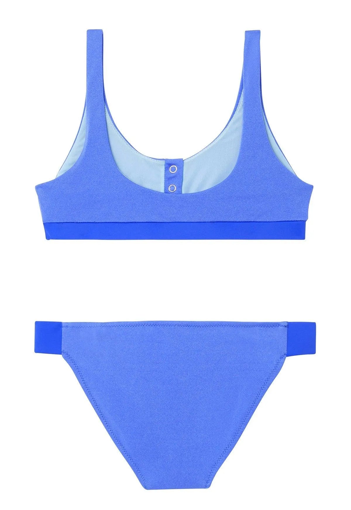 Maillot de bain deux pièces fille anti-uv bleu outremer | ACAPULCO - Lison Paris