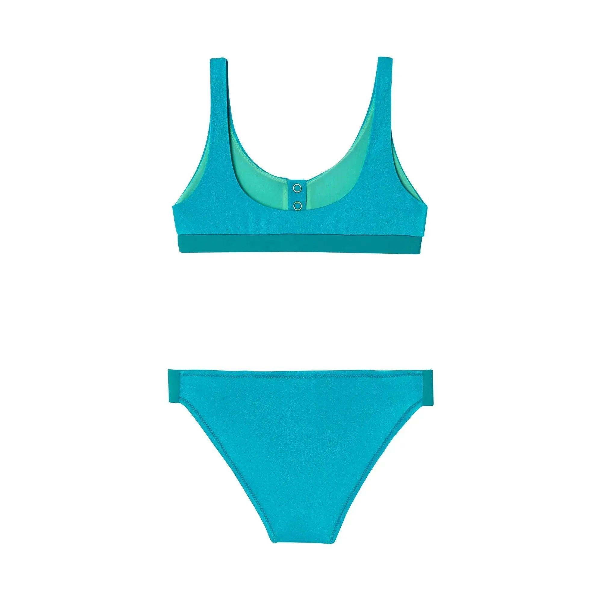 Maillot de bain deux pièces fille anti-uv, émeraude | ACAPULCO - Lison Paris