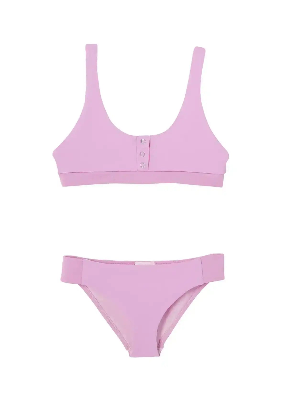 Girls' two-piece anti-UV swimsuit in lilac | ACAPULCO