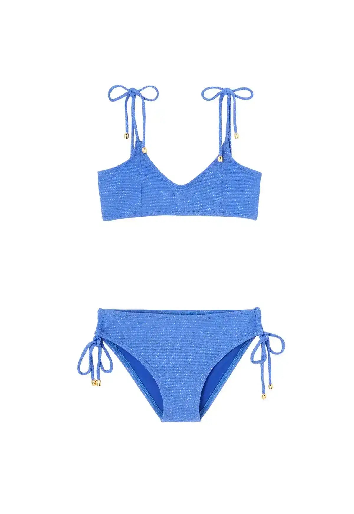 Teen bikini top porcelain blue/gold | BAHAMAS 2P