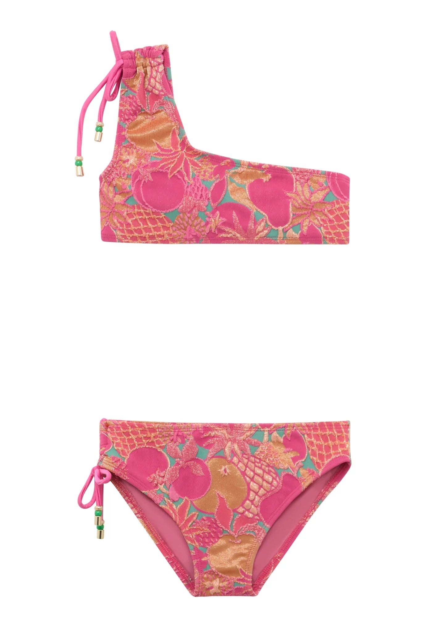 Maillot de bain deux pièces fille, rose | TUTTI FRUTTI 2P - Lison Paris