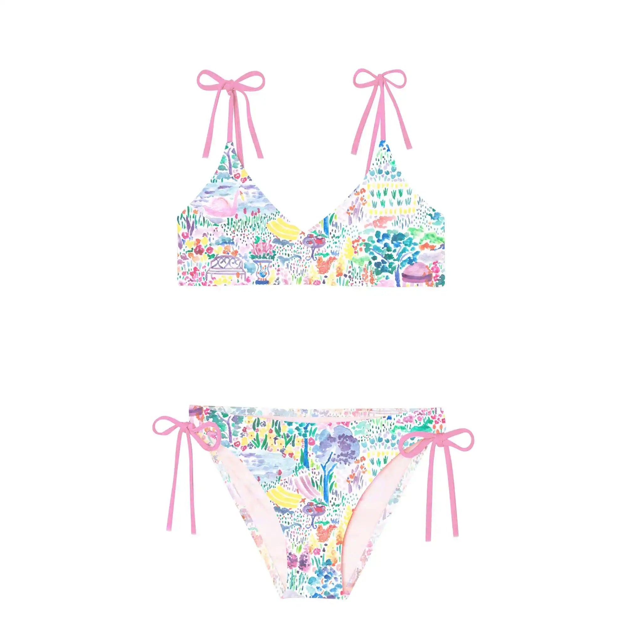 Girls' two-piece swimsuit, pink | BLOOM 2P