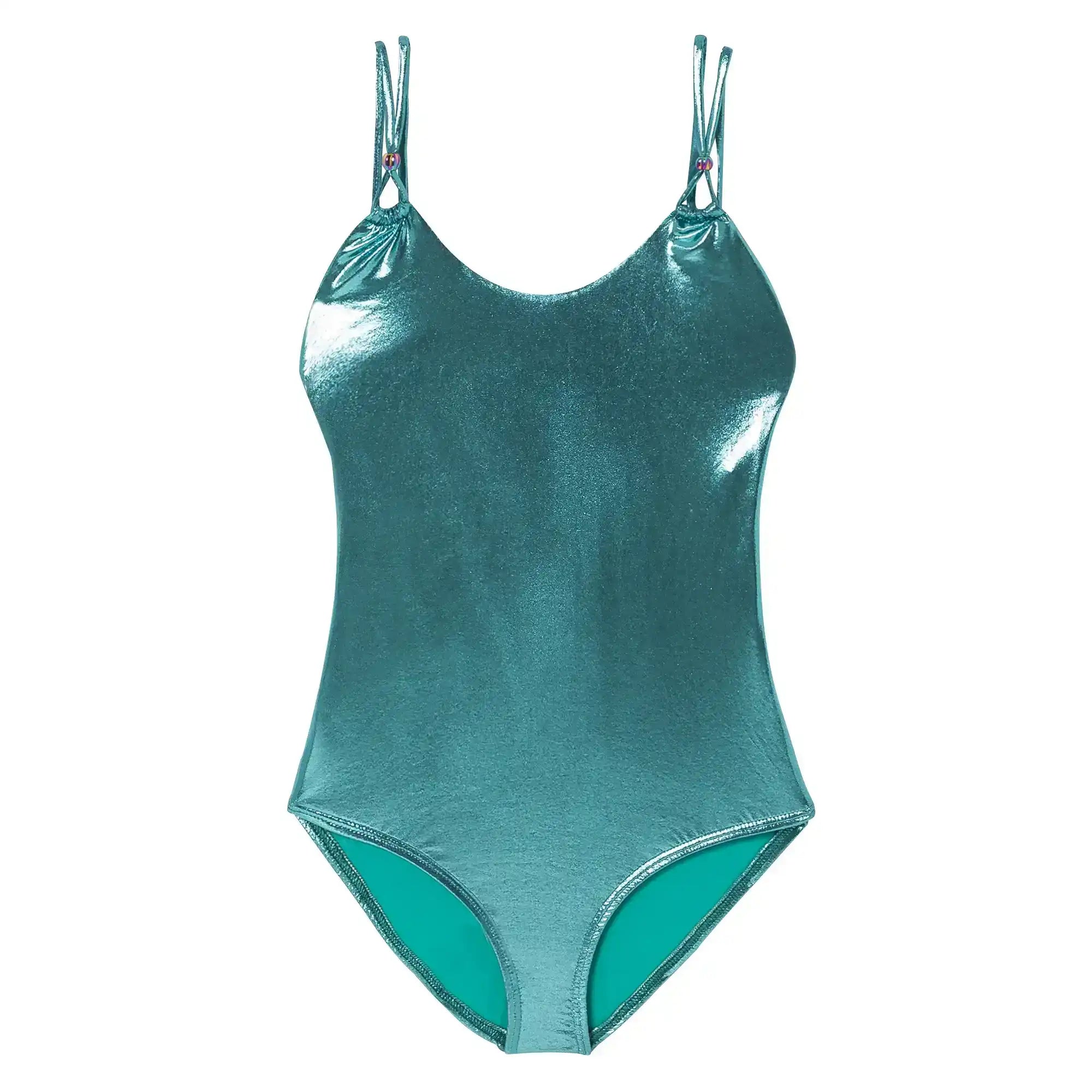 Girls'swimsuit, emerald | GLOW 1P