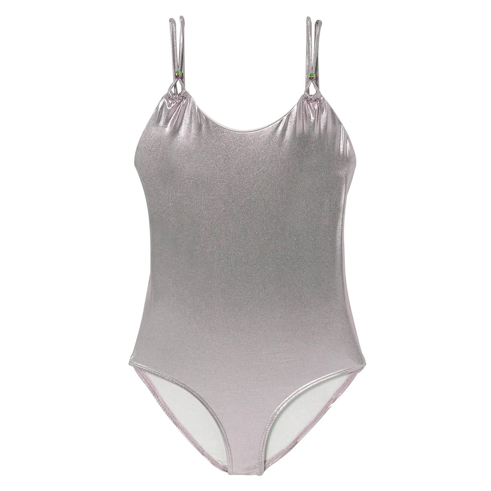 Maillot de bain fille, silver| GLOW 1P - Lison Paris