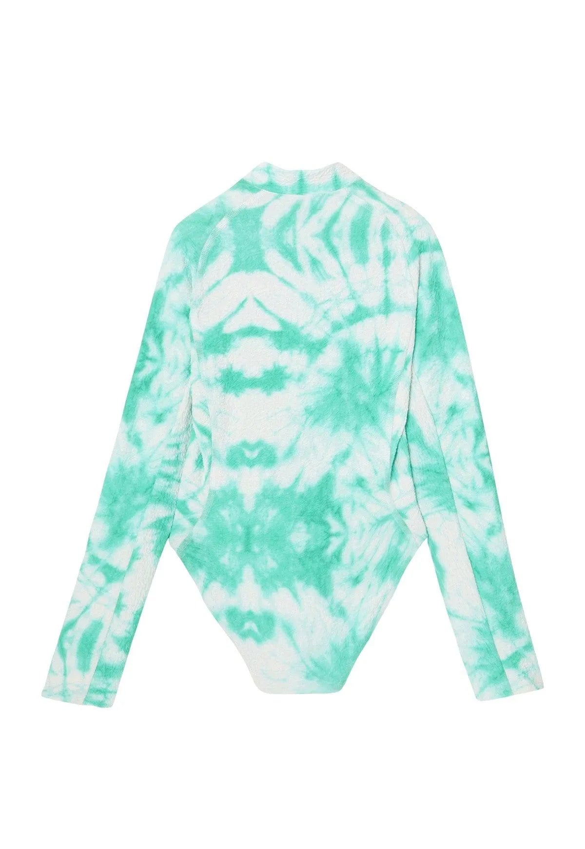 Maillot de bain manches longues anti UV fille, tie dye menthe | COMBI TAHAA - Lison Paris