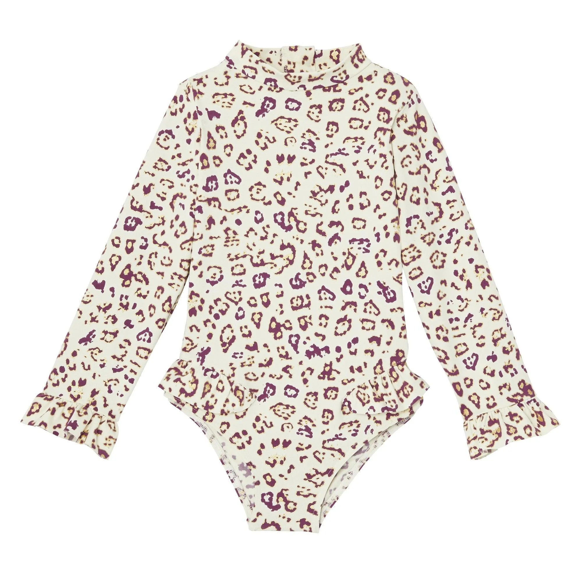 Maillot de bain manches longues bébé fille, léopard | SAVANNA - Lison Paris
