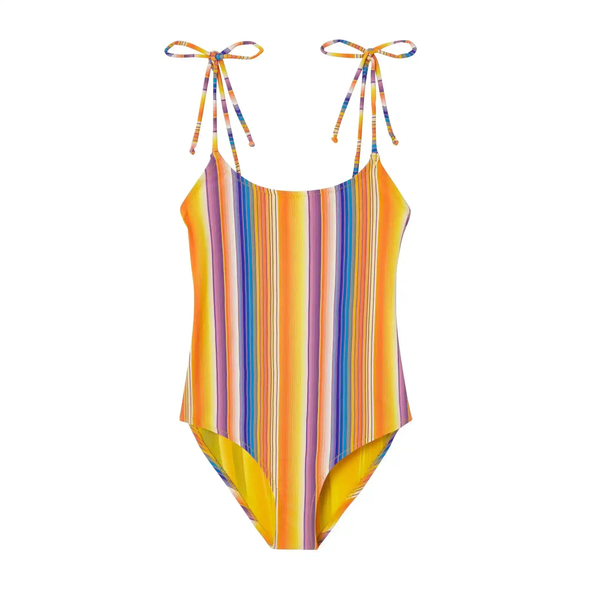 One-piece swimsuit, orange stripe | ARIZONA 1P