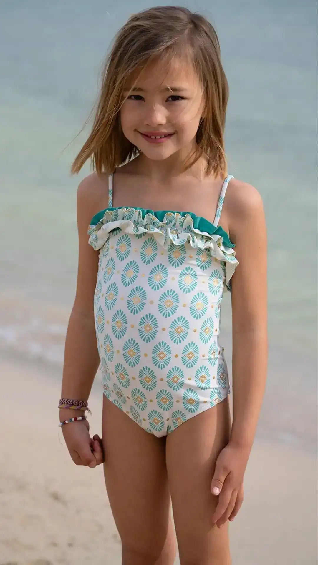 Girls' one-piece swimsuit | PONDICHERY 1P