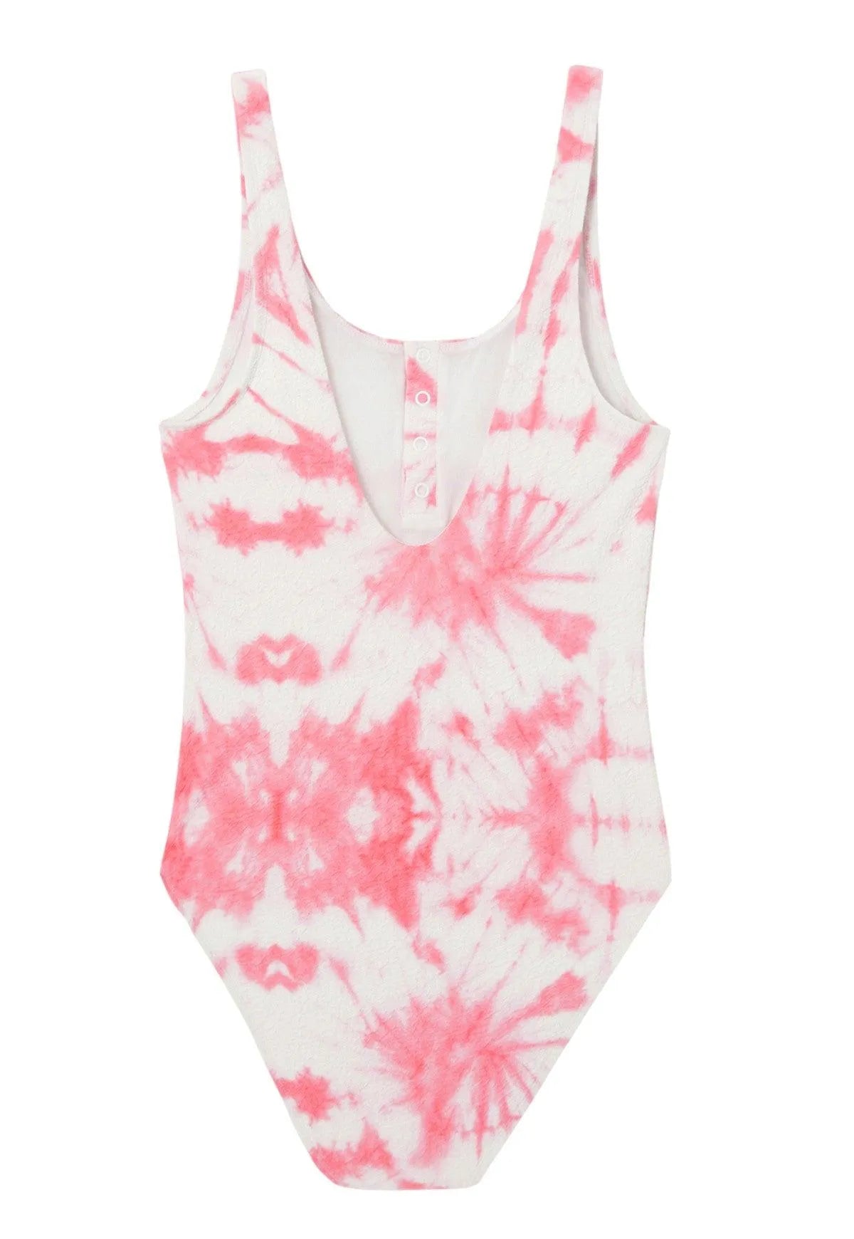 Maillot une pièce fille, tie dye corail | TAHAA 1P - Lison Paris