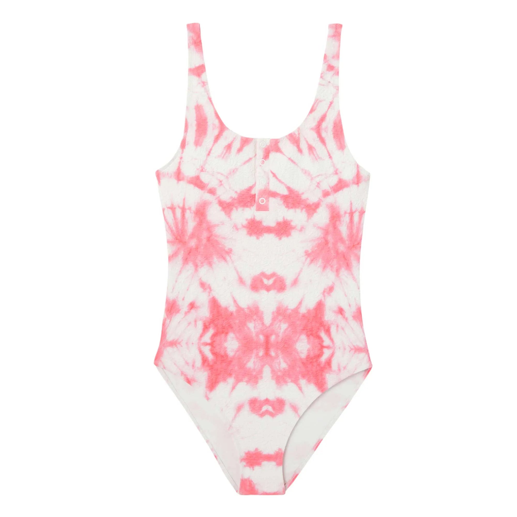 Maillot une pièce fille, tie dye corail | TAHAA 1P - Lison Paris