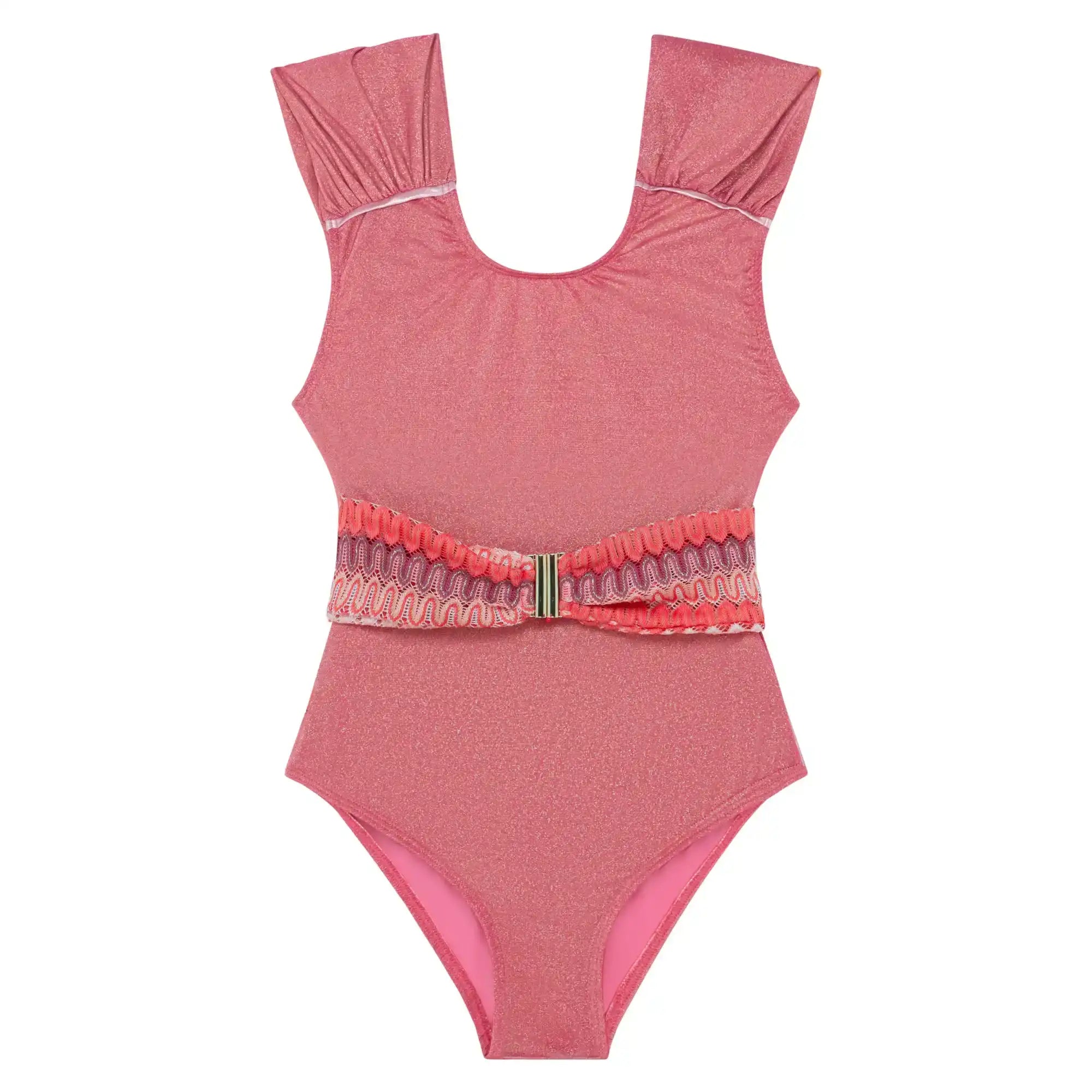Girls' one-piece swimsuit, pink /gold | DOLCE VITA 1P