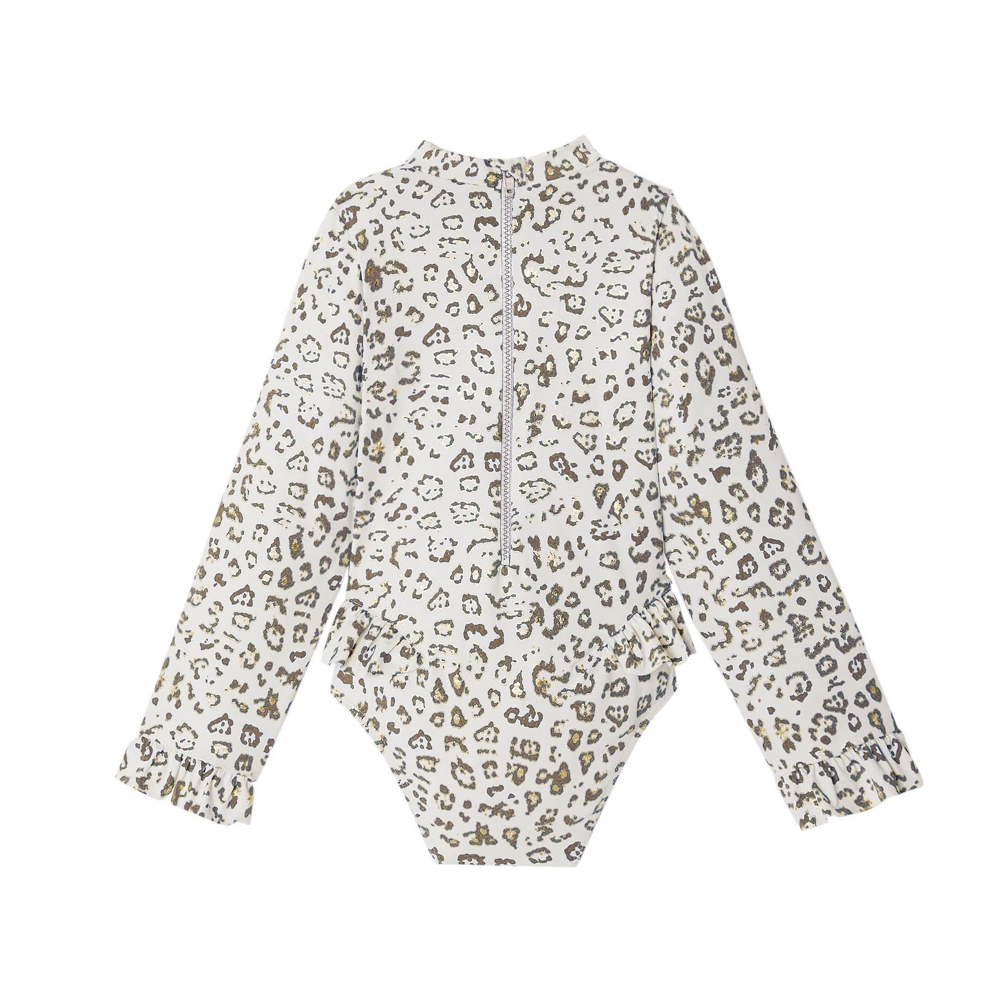 Maillot de bain manches longues bébé fille, léopard kaki | SAVANNA BABY