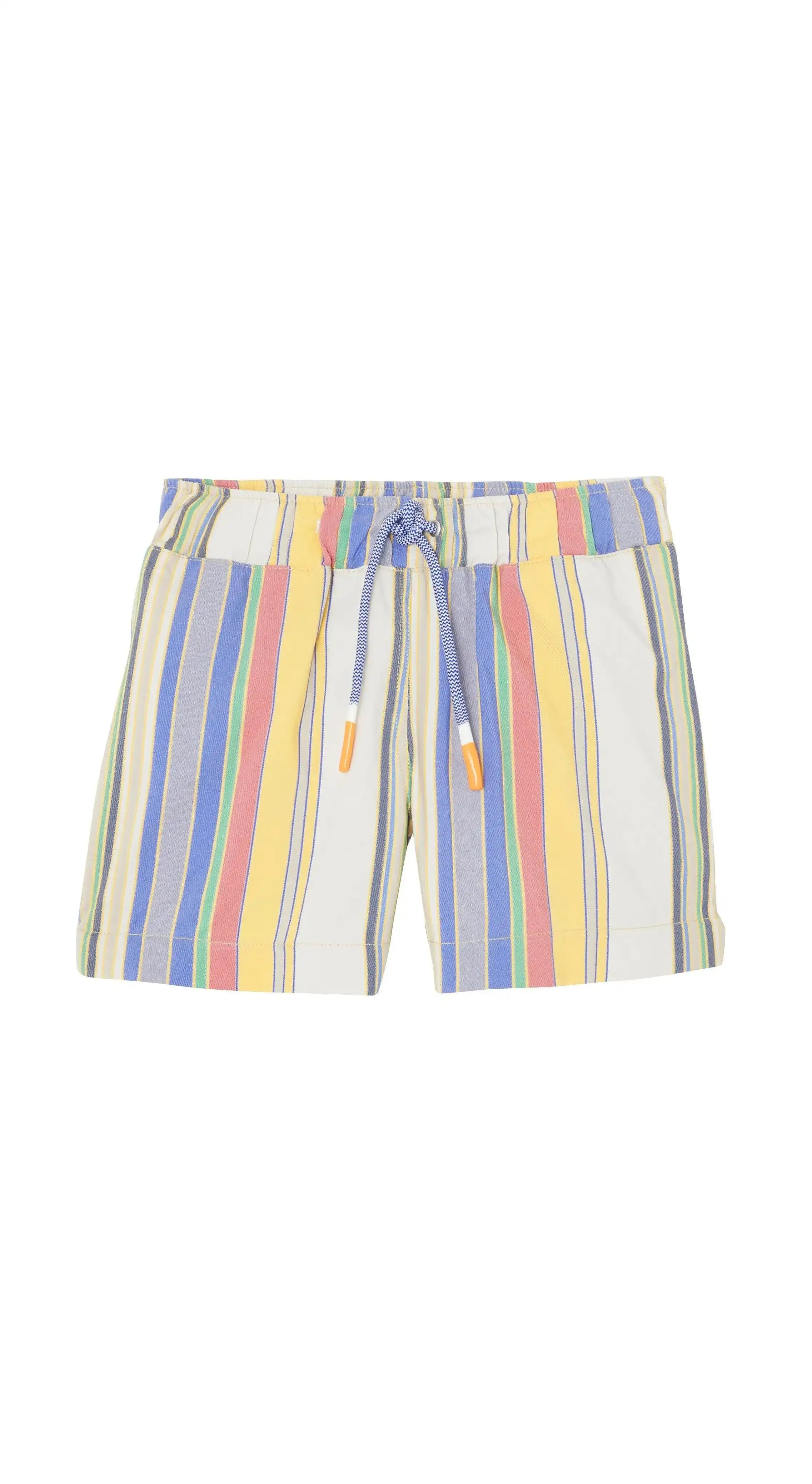 Boys multicolor striped swim shorts with drawstring, Lison Paris beachwear collection