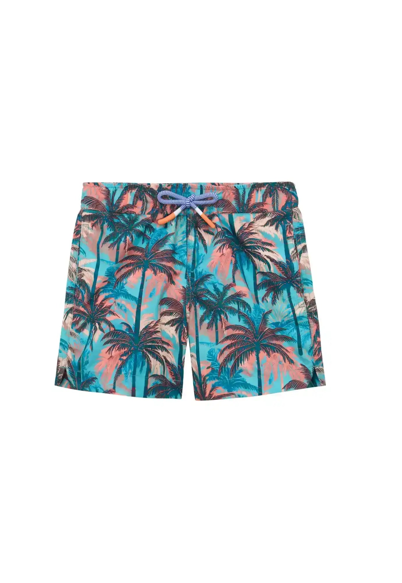 Boys' swimming trunks, blue/orange | BALI
