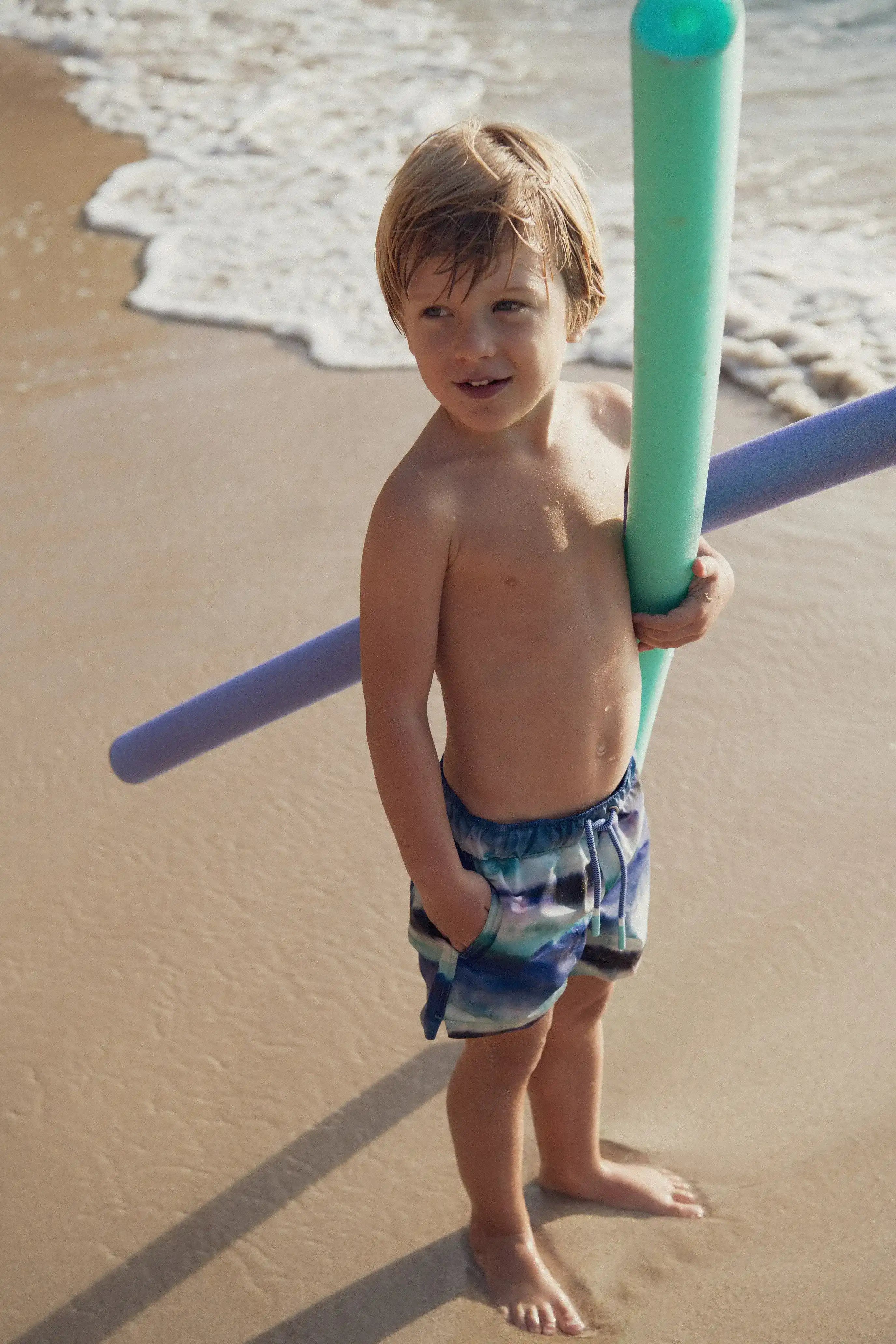 Boys' swimming trunks, print| BOREAL