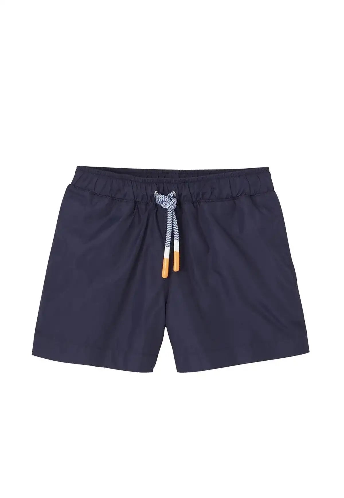 Navy blue boys' swim shorts with drawstring, Lison Paris beachwear collection