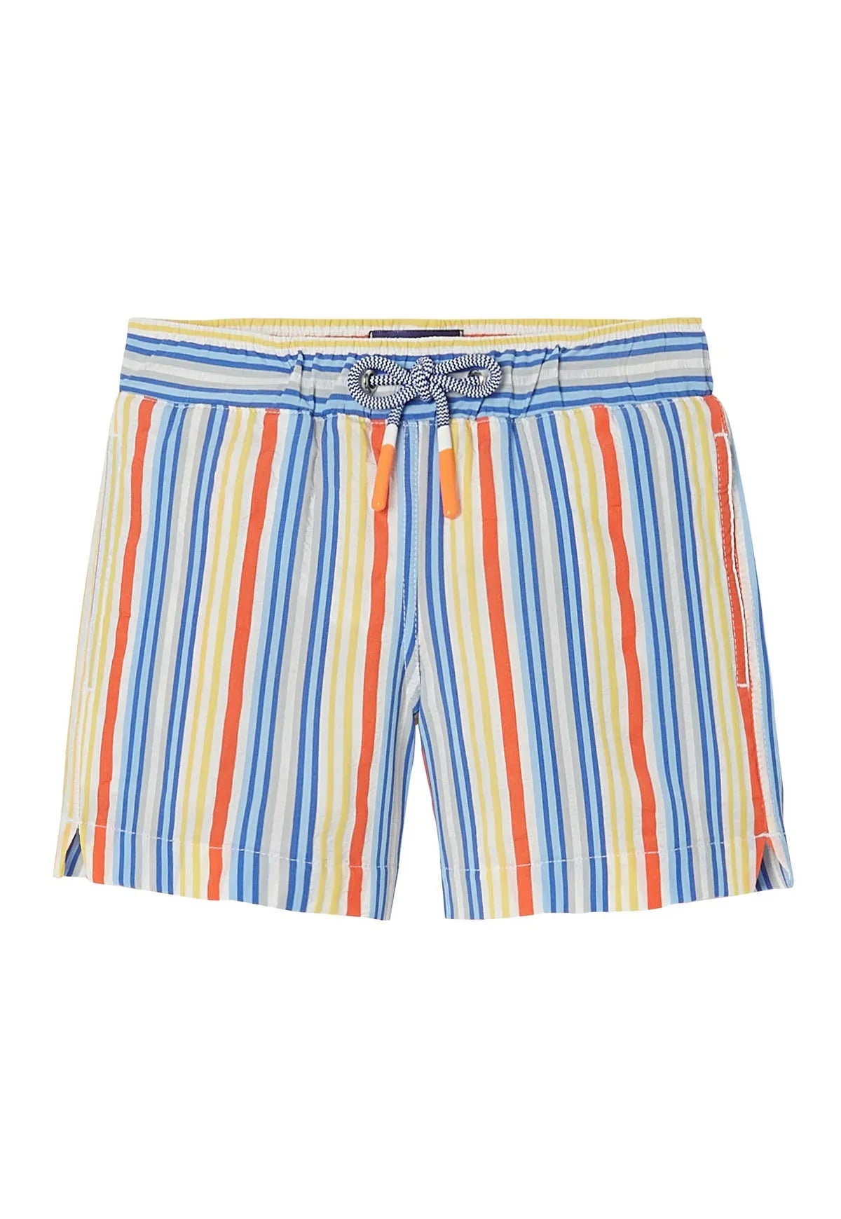 Short de bain garçon, rayures multicolores | NAPOLI - Lison Paris