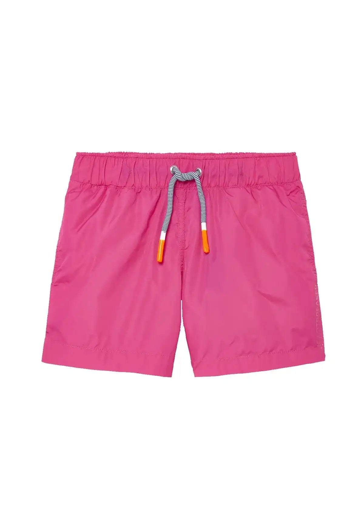 Pink boys' swim shorts with drawstring, Lison Paris beachwear collection