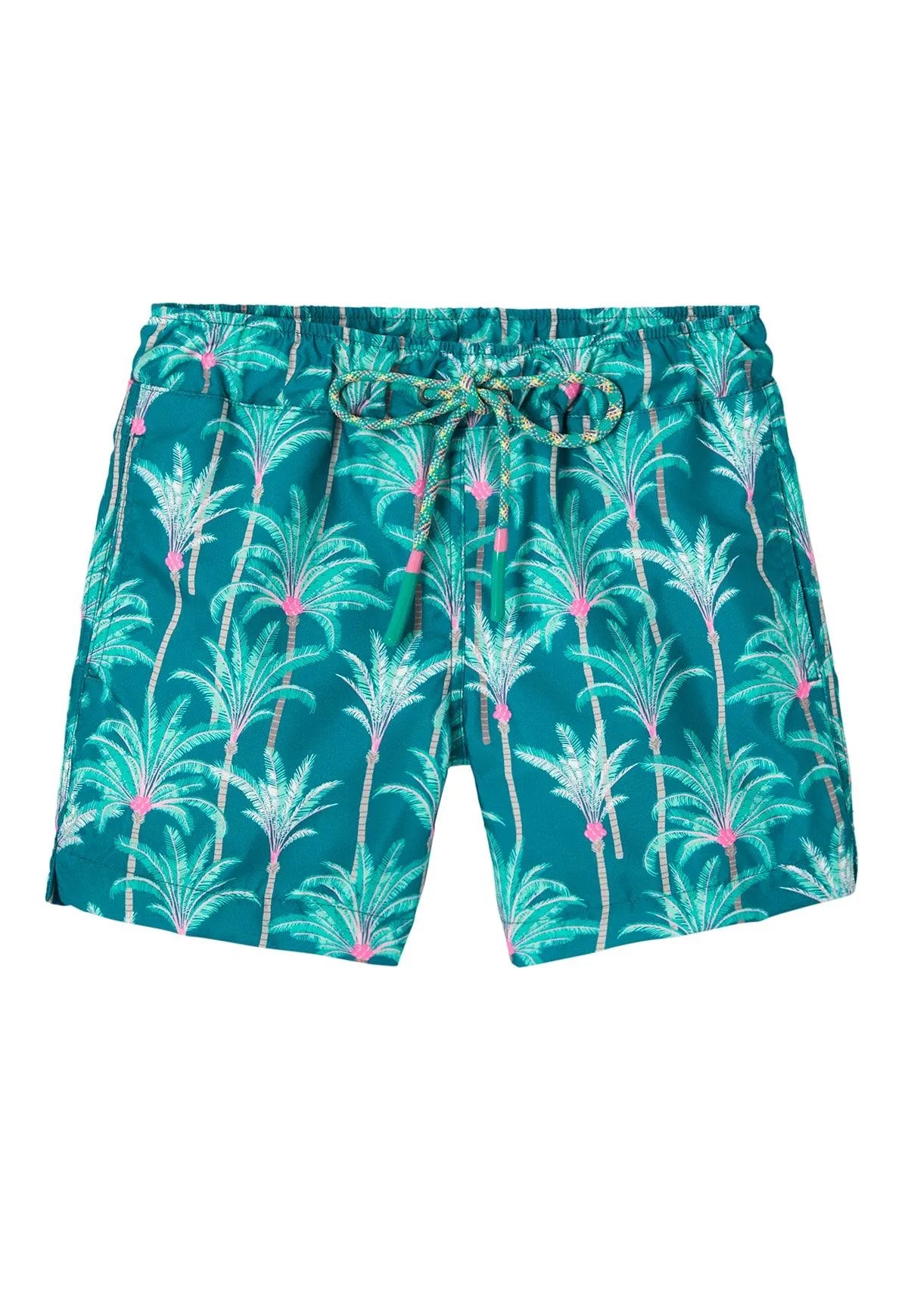Short de bain garçon, vert PALM - Lison Paris