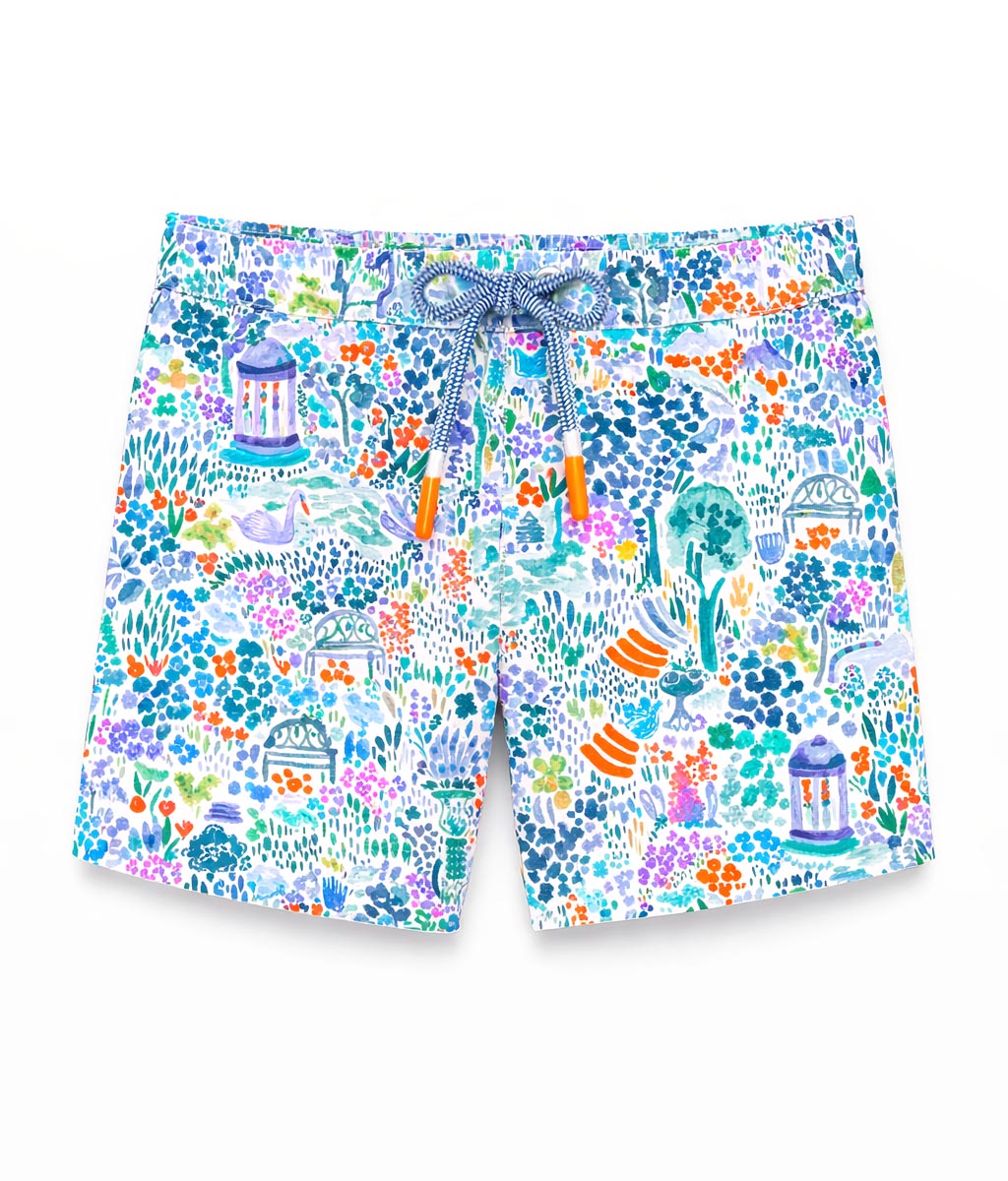 Short de bain garçon, imprimé bleu | BLOOM