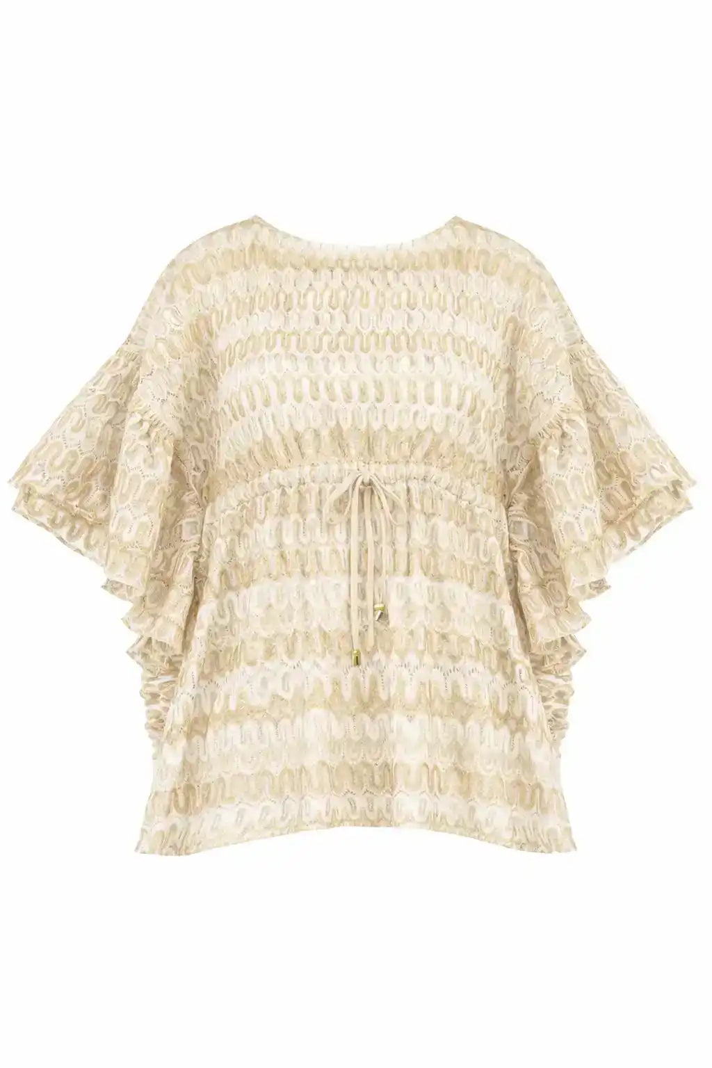 Girls' crochet caftan, white | SUNSET CAFTAN