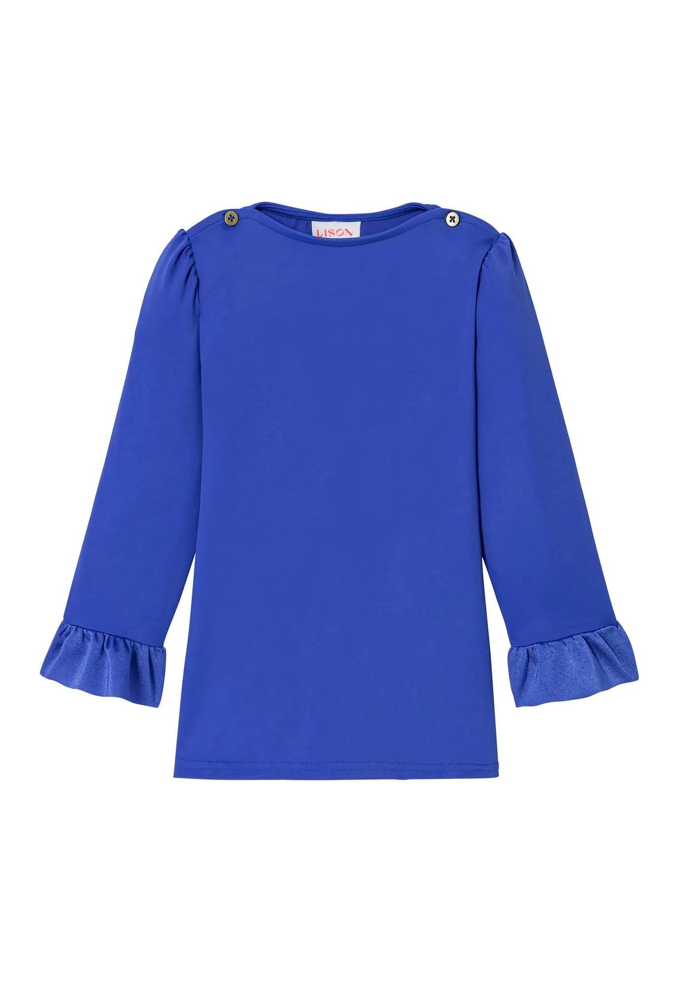 Tee-shirt anti UV fille, UPF 50+, bleu outremer - Lison Paris