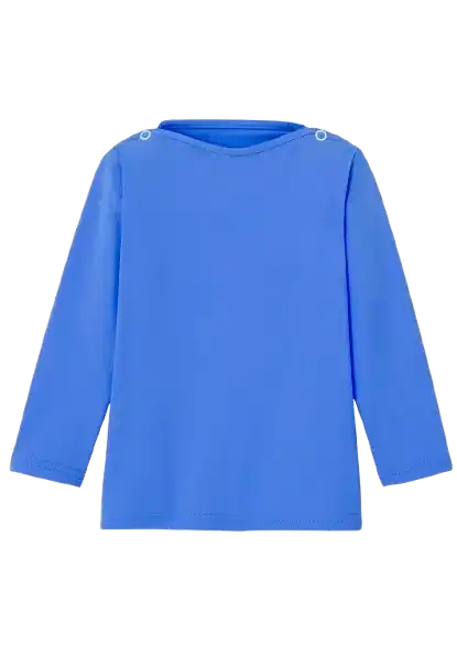 Boys' azure blue anti-UV long sleeve swim shirt, Lison Paris beachwear