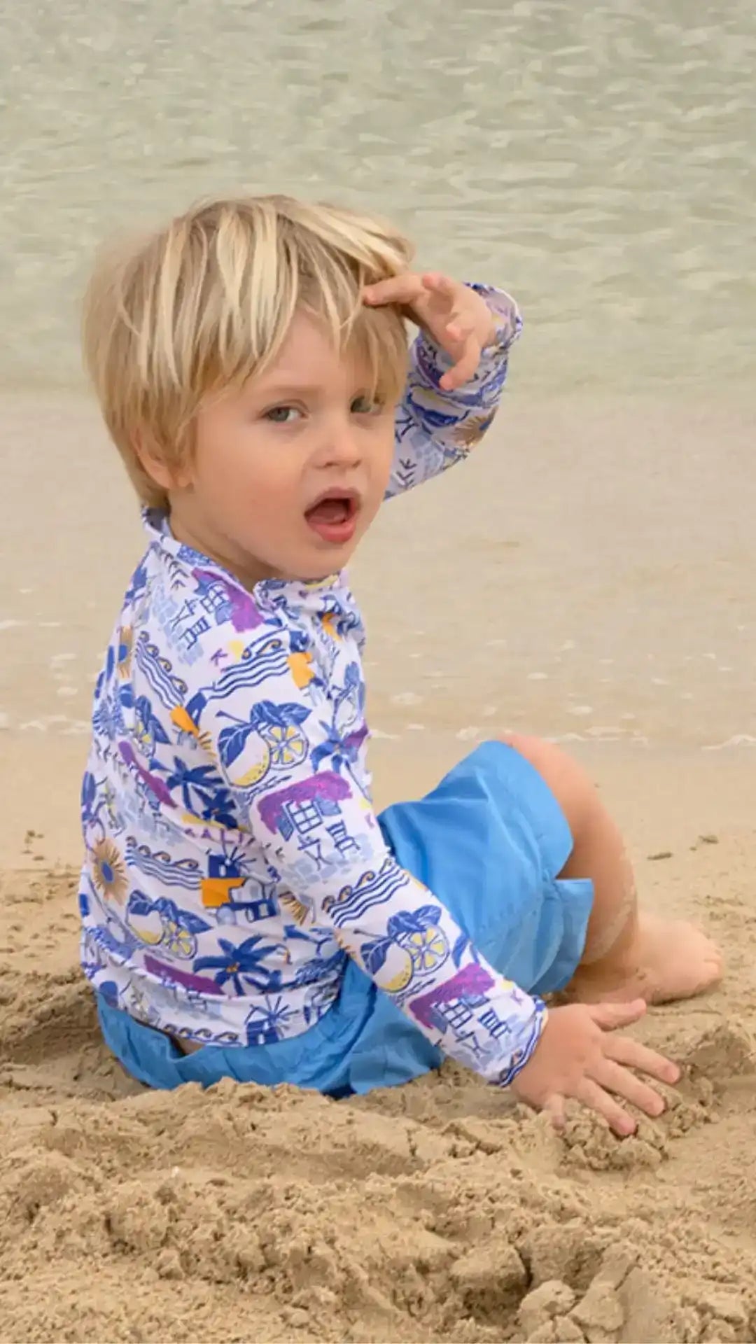 Blue Boy's anti-UV t-shirt | PAROS T-SHIRT