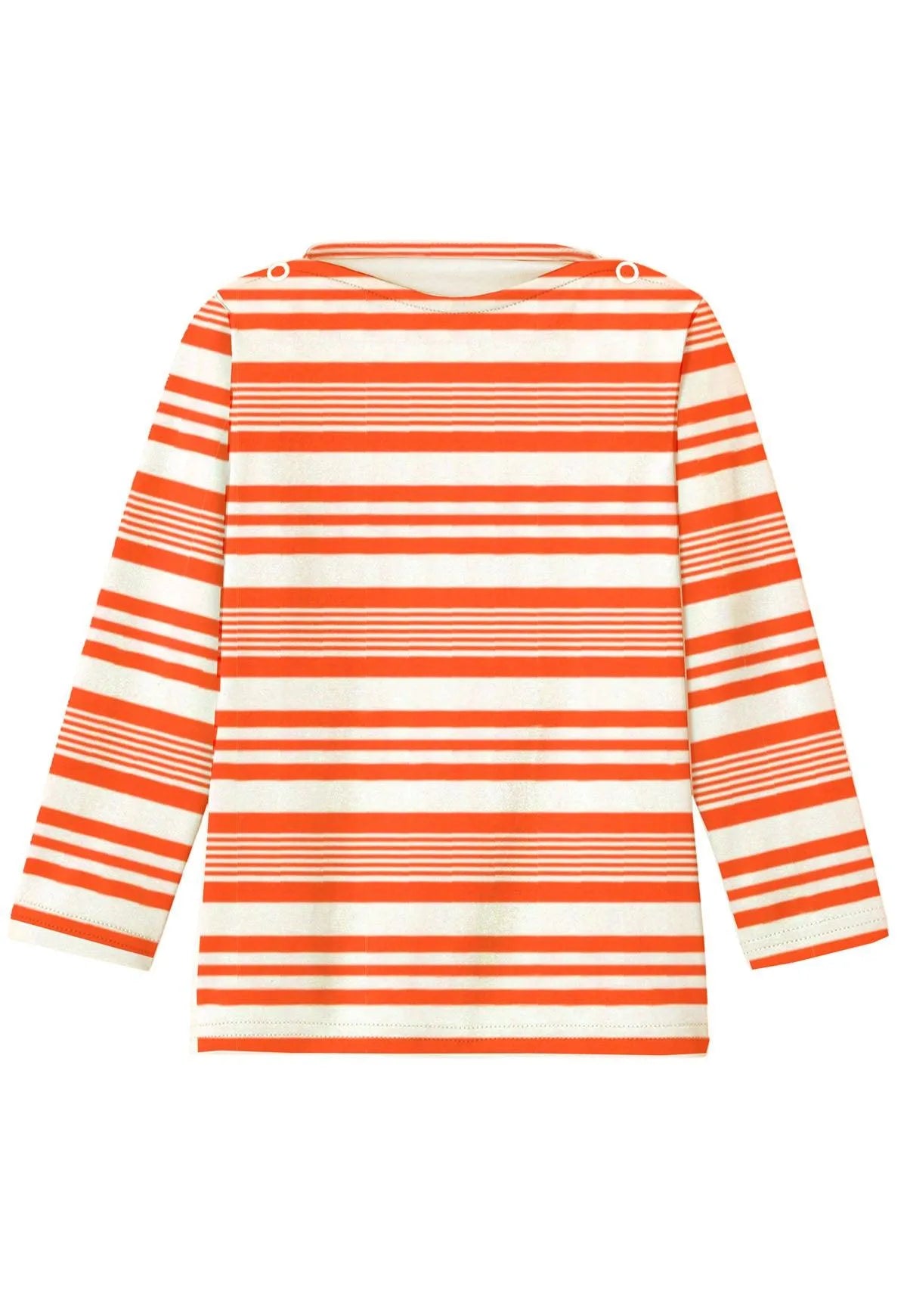Tee-shirt garçon anti UV, rayé orange | T-SHIRT MALO - Lison Paris