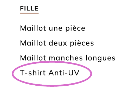 T-shirt anti-uv enfant fille